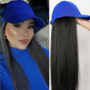 Wigs With Hat Baseball Cap With Hair Extensions For Women Cap